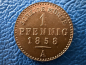 Preview: Sachsen-Weimar-Eisenach 1 Pfennig 1858 A Carl Alexander 1853-1901 Top Erhaltung