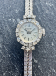 Preview: Vintage Damenarmbanduhr von Fischer in 750er Weißgold mit 23 Diamanten, ca.22,80g, ca. 19cm Länge mit Verschluss (38)