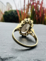 Preview: Vintage Cocktailring in 333er Gelbgold mit großen facettierten Rauchquarz im Ovalschliff, Krappenfassung, Ringgröße 55, ca. 4,50g (28)