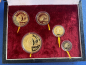 Preview: China kmpl Set 1987 Panda 1/20 Oz - 1 Oz  Gold 4 Münzen Set in Polierte Platte in orig. Etui 59,085g