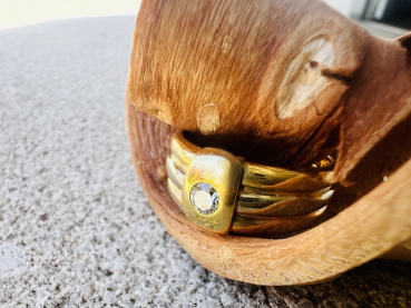 CARTIER Trinity Tricolor Damenring mit Diamant ca. 0,20 ct 750er Gelb-, Weiß- und Rosegold 9,50g Ringgröße 57 (5)