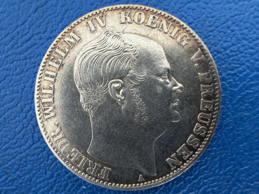 Brandenburg - Preußen Vereinstaler 1860 A Friedrich Wilhelm IV Top Erhaltung!