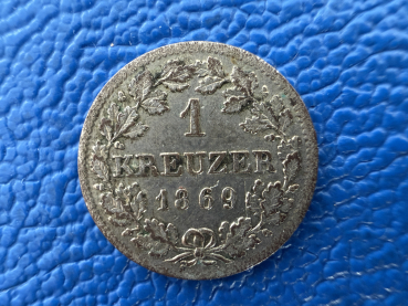 Bayern Kreuzer 1869 Maximilian II. Joseph 1848-1864