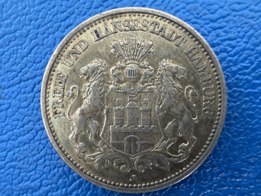 Hamburg 2 Mark 1911 J Stadtwappen Top Erhaltung!