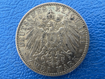 Preview: Hamburg 2 Mark 1911 J Stadtwappen Top Erhaltung!