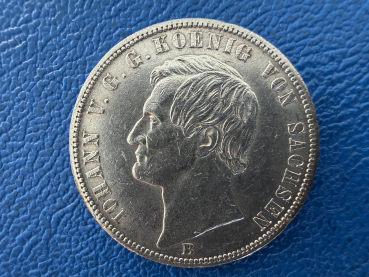Sachsen Taler 1871 B Johann Siegestaler (3)