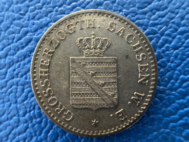 Preview: Sachsen-Weimar-Eisenach 1 Silbergroschen 1840 A Karl Friedrich Top Erhaltung
