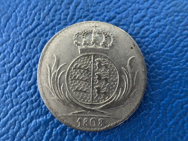 Preview: Württemberg 6 Kreuzer 1808 Friedrich II Herzogtum Top Erhaltung!