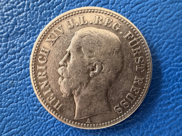 Reuß 2 Mark 1884 A Heinrich XIV Jaeger 120 - Sonderpreis -