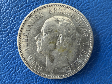 Sachsen-Weimar-Eisenach 2 Mark 1892 A Carl Alexander J-156