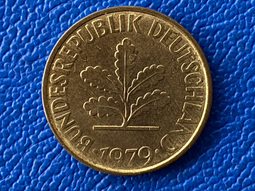 Preview: BRD 10 Pfennig 1979 D Fehlprägung Materialfehler / Stempelfehler