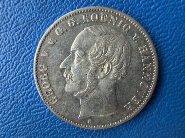 Hannover Ausbeutetaler 1855 B Georg V