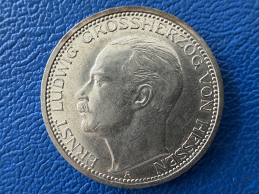 Hessen 3 Mark 1910 A Ernst Ludwig Jaeger 76 Top Erhaltung (2) Prachtstück
