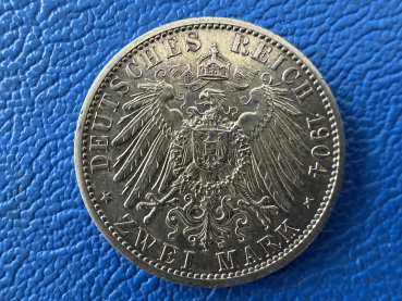 Preview: Mecklenburg-Schwerin 2 Mark 1904 Hochzeit mit Alexandra (2)