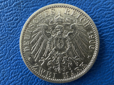 Preview: Lübeck 2 Mark 1906 A Freie -und Hansestadt J-81 Top Stück! (2)