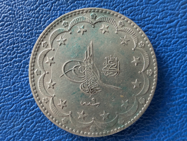 Türkei 20 Kurush 1917 Mehmed V AH 1327 SIlber