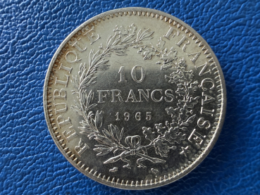 Preview: Frankreich 10 Francs 1965 Prachtstück in Silber !