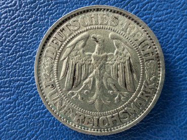 Preview: Weimar 5 Reichsmark 1932 D Eichbaum