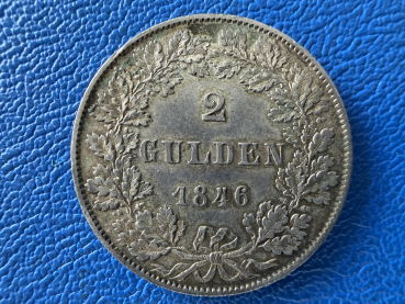 Frankfurt 2 Gulden 1846 Doppelgulden Freie Stadt Frankfurt Silber