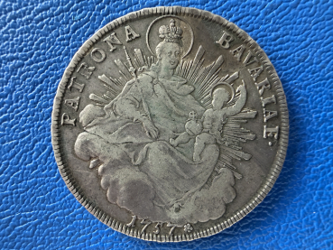 Bayern Maximilian III. Joseph Taler 1757 München Madonna mit Kind Madonnentaler Top Erhaltung