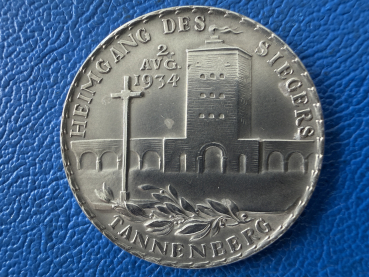 Preview: Weimarer Republik Karl Goetz Medaille 1934 Hindenburg Tannenberg Denkmal feinste Qualität in Silber, selten