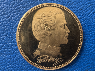 Bayern König Ludwig II 1845 - 1886 von Bayern Franz Müller ca. 16,80g Gold in PP sehr selten