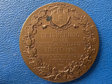 Preview: Tilsit Bronzemedaille 1905 v. Lauer, Erinnerung an die Gewerbeausstellung (1)