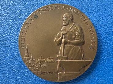 Tilsit Bronzemedaille 1905 v. Lauer, Erinnerung an die Gewerbeausstellung (2)