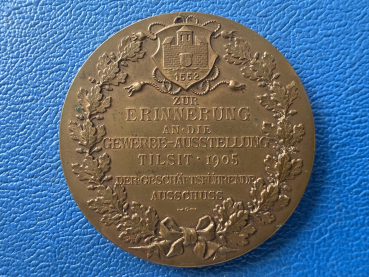 Preview: Tilsit Bronzemedaille 1905 v. Lauer, Erinnerung an die Gewerbeausstellung (2)