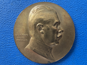 Österreich Kaiserreich Große Bronzemedaille 28.Juni 1914 - Auf die Ermordung des Thronfolgers Erzherzog Franz Ferdinand Sarajevo Top Erhaltung