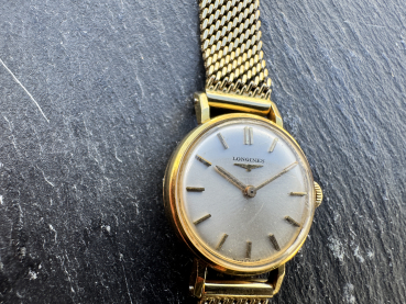 Vintage Longines Damenarmbanduhr, 585er Gelbgold, ca 28,50 g, ca.18cm Länge mit Verschluss, (34)