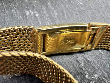 Preview: Vintage Longines Damenarmbanduhr, 585er Gelbgold, ca 28,50 g, ca.18cm Länge mit Verschluss, (34)
