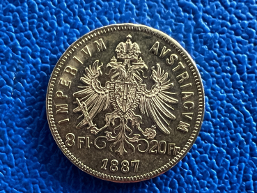 Preview: Österreich 8 Florin 1887 Gold