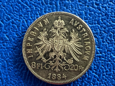 Preview: Österreich 8 Florin 1884 Gold