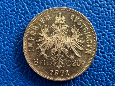 Preview: Österreich 8 Florin 1871 Gold