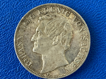Sachsen Doppeltaler 1859 F Johann