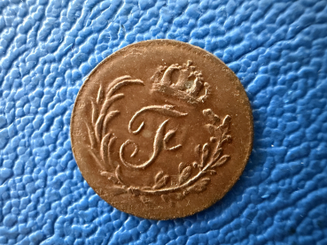 Preview: Sachsen-Hildburghausen 1 Heller 1821 Friedrich 1780-1826 Top Erhaltung