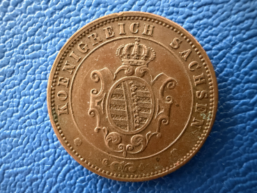 Preview: Sachsen 5 Pfennige 1862 B Johann 1854-1873