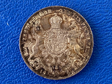 Preview: Hannover Vereinstaler 1864 B Georg original Patina
