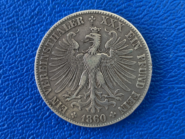 Preview: Frankfurt Vereinstaler 1860 Freie Stadt Frankfurt Silber