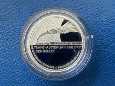 Preview: Australien 1 Dollar 2017 Trans - Australian Railway 11,66g Feinsilber in PP inkl. CoA