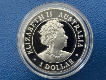 Preview: Perth Mint 1 Oz 2015 Wedge - Tailed Eagle High Relief Silber in Polierte Platte in CoA