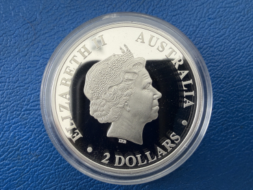 Preview: Perth Mint 2 Oz 2018 Wedge - Tailed Eagle PIEDFORT Silber in Polierte Platte in CoA