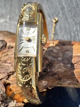 Vintage Bucherer Damenspangenarmbanduhr-17 Jewels-Swiss Made, 750er Gelbgold, ca.13,60g, Innenumfang ca.12cm (25)