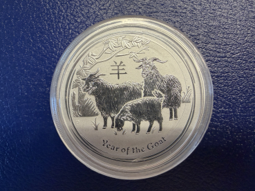 2 Oz 2015 Ziege Lunar II Silber