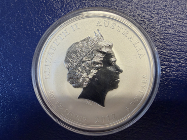 Preview: 5 Oz 2012 Drache Lunar II Silber