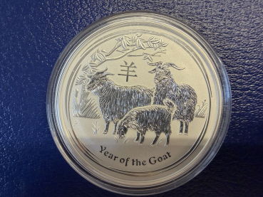 5 Oz 2015 Ziege Lunar II Silber