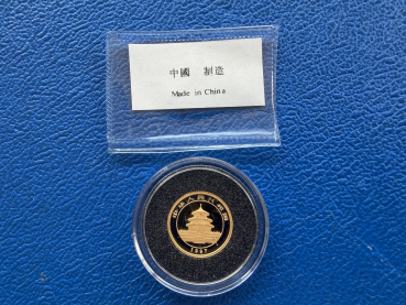 Preview: China 1/20 Oz 1997 Panda Gold in Kapsel