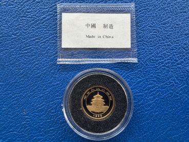 Preview: China 1/20 Oz 1998 Panda Gold in Kapsel