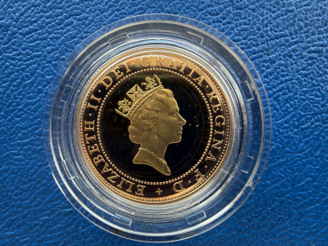 Preview: England 2 Pfund / Pounds 1997 Elisabeth II Gold in Polierte Platte Gelb- und Rotgold selten